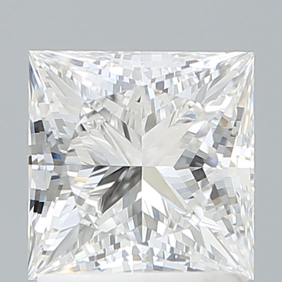 1.58 Carat Princess Shaped, Ideal Cut, E Color, VVS2 Clarity, IGI Certified Lab Grown Diamond