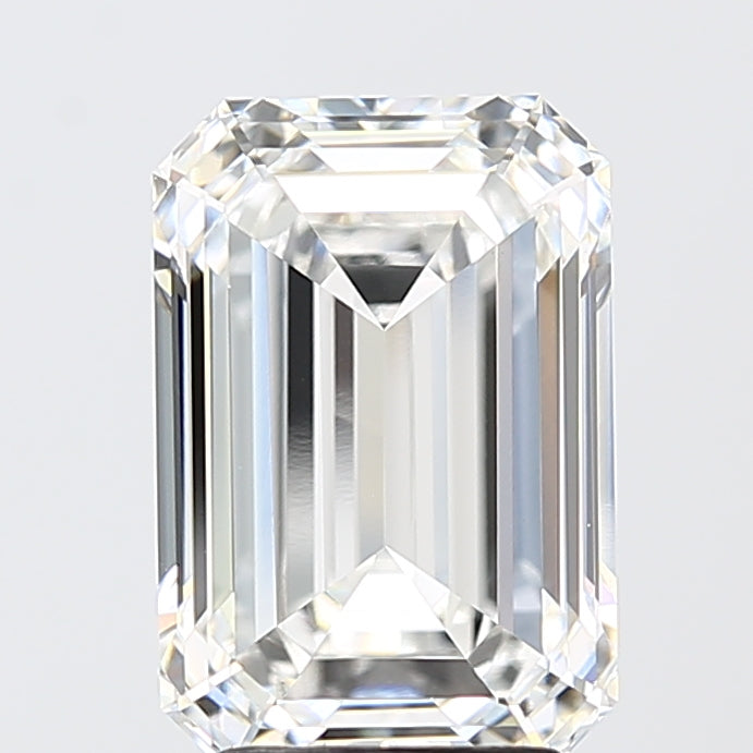 4.06 Carat Emerald Shaped, Ideal Cut, E Color, VVS2 Clarity, IGI Certified Lab Grown Diamond