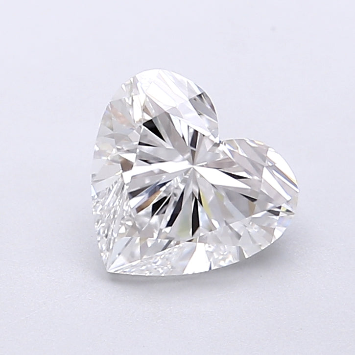 1.50 Carat Heart Shaped, Very Good Cut, D Color, VVS2 Clarity, IGI Certified Lab Grown Diamond