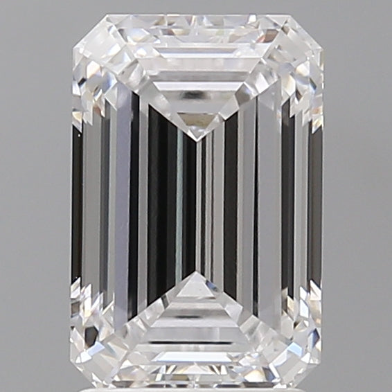2.60 Carat Emerald Shaped, Ideal Cut, E Color, VVS2 Clarity, IGI Certified Lab Grown Diamond