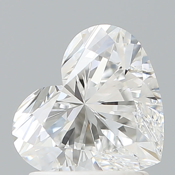 1.52 Carat Heart Shaped, Ideal Cut, D Color, VVS2 Clarity, IGI Certified Lab Grown Diamond
