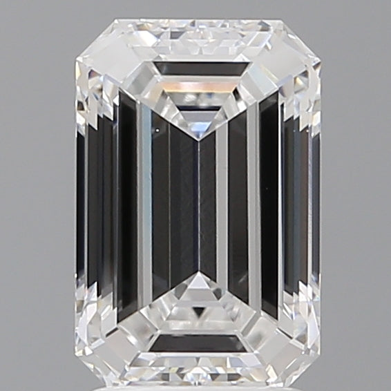 2.43 Carat Emerald Shaped, Ideal Cut, E Color, VVS2 Clarity, IGI Certified Lab Grown Diamond