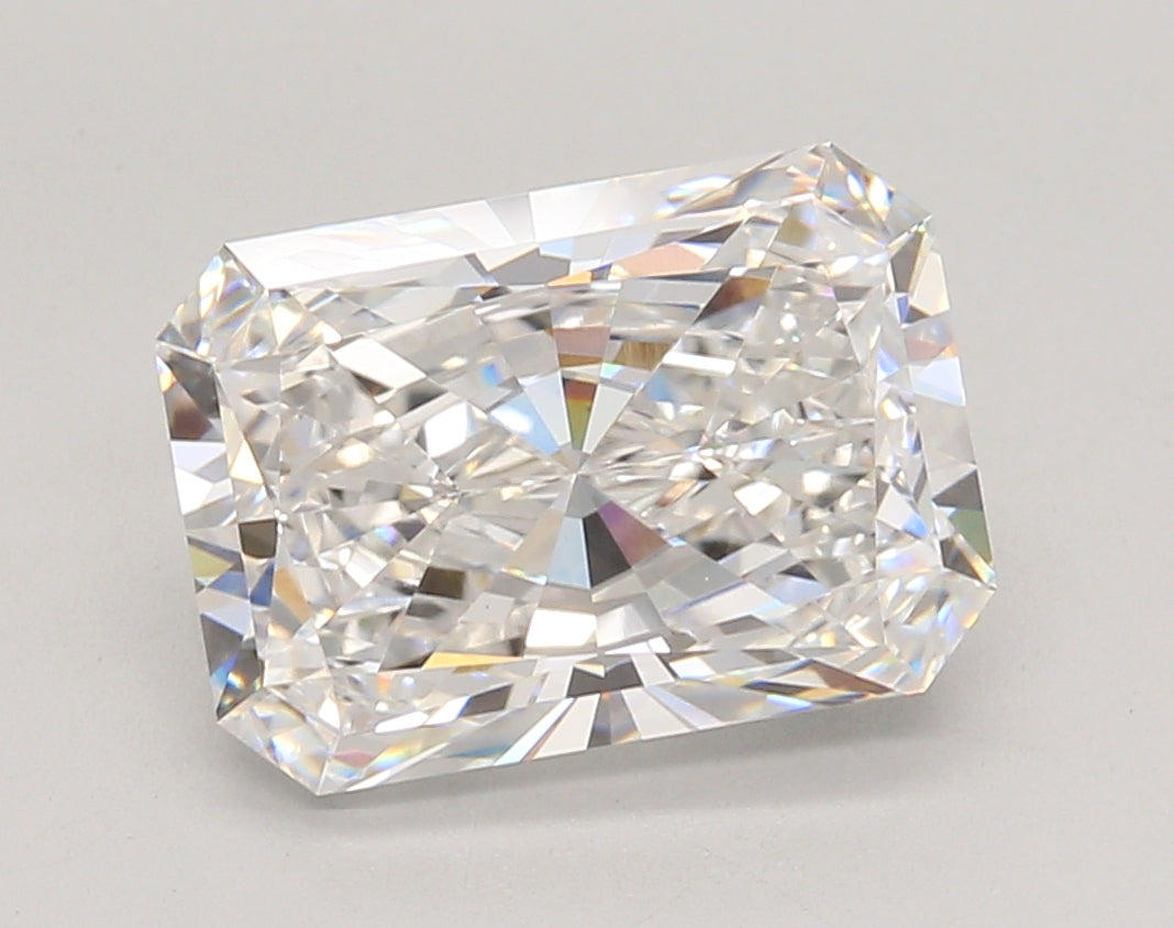 4.06 Carat Radiant Shaped, Ideal Cut, E Color, VVS2 Clarity, IGI Certified Lab Grown Diamond