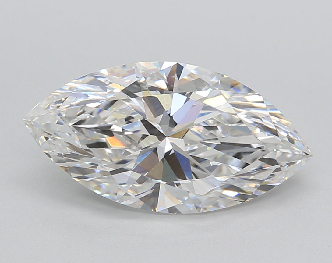 3.02 Carat Marquise Shaped, Excellent Cut, E Color, VS1 Clarity, IGI Certified Lab Grown Diamond