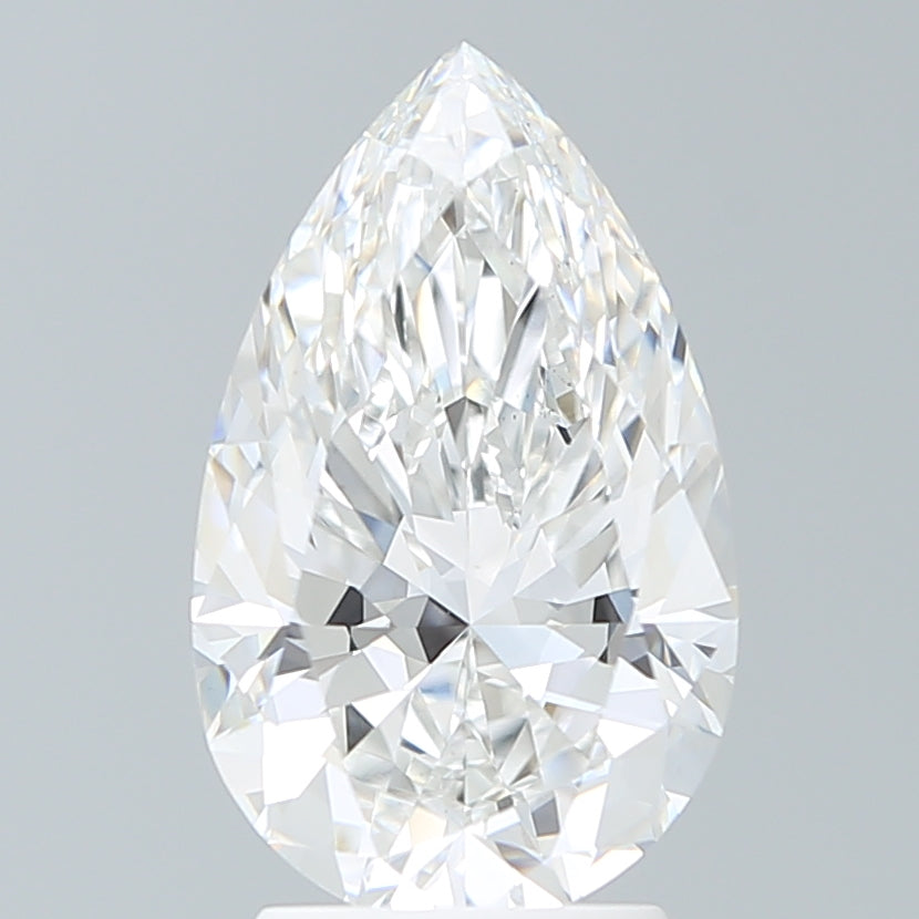 3.13 Carat Pear Shaped, Ideal Cut, E Color, VS1 Clarity, IGI Certified Lab Grown Diamond