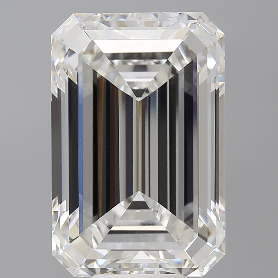 10.59 Carat Emerald Shaped, Ideal Cut, F Color, VS1 Clarity, IGI Certified Lab Grown Diamond