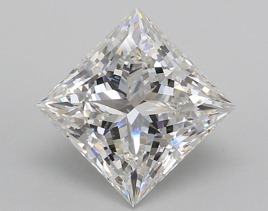 4.51 Carat Princess Shaped, Very Good Cut, F Color, VVS2 Clarity, IGI Certified Lab Grown Diamond