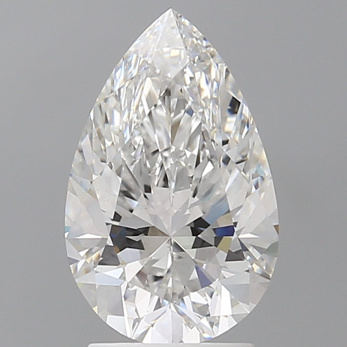2.58 Carat Pear Shaped, Ideal Cut, E Color, VVS2 Clarity, IGI Certified Lab Grown Diamond