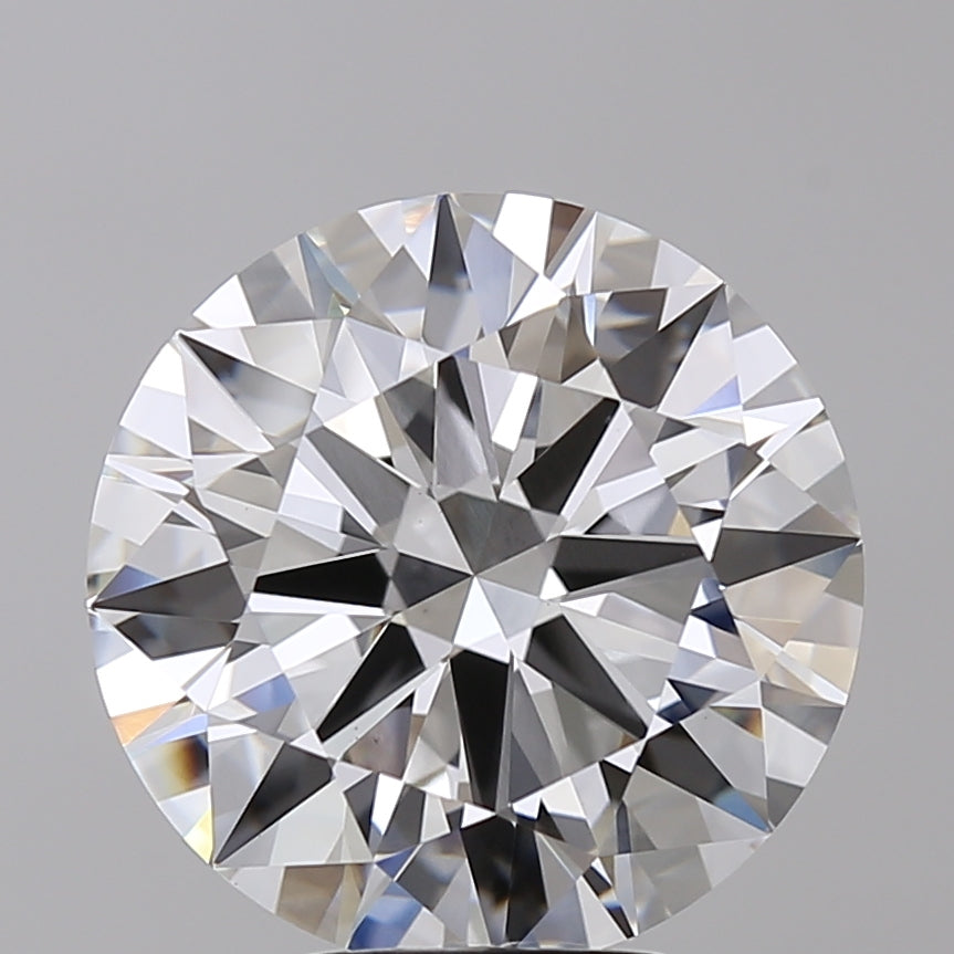 6.02 Carat Round Shaped, Ideal Cut, F Color, VS1 Clarity, IGI Certified Lab Grown Diamond