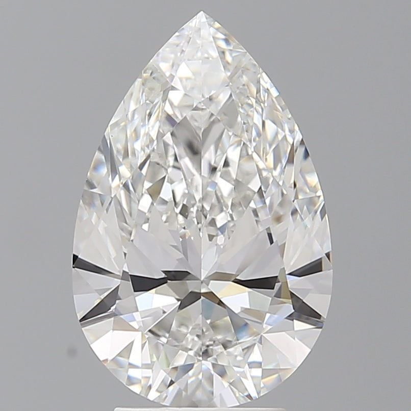 4.00 Carat Pear Shaped, Ideal Cut, F Color, VVS2 Clarity, IGI Certified Lab Grown Diamond