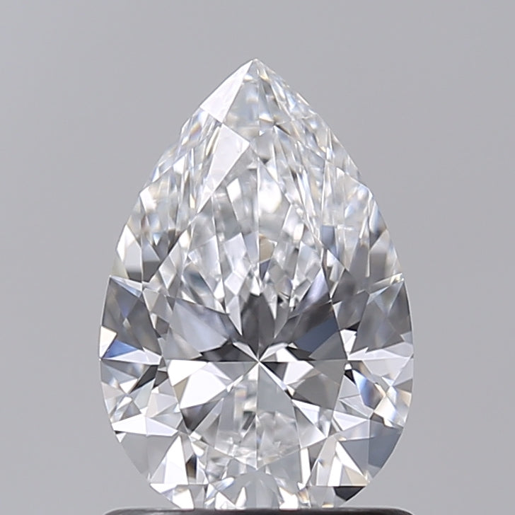 1.00 Carat Pear Shaped, Ideal Cut, D Color, VVS2 Clarity, IGI Certified Lab Grown Diamond