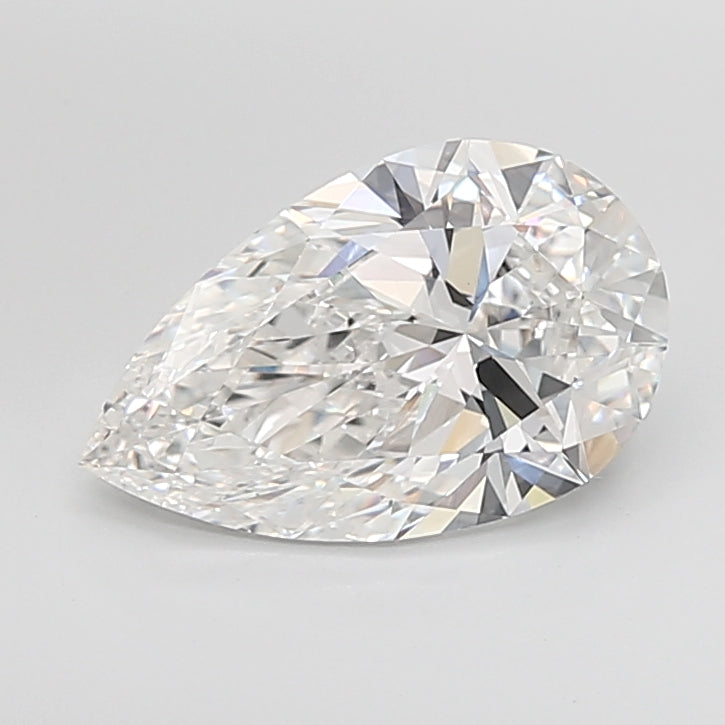 4.04 Carat Pear Shaped, Ideal Cut, E Color, VVS2 Clarity, IGI Certified Lab Grown Diamond