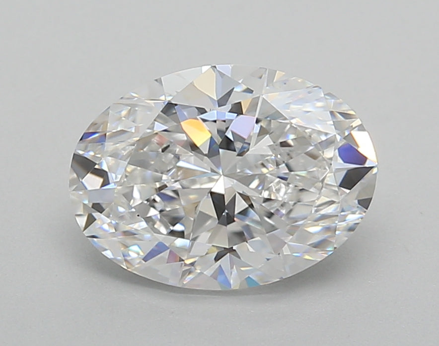 2.00 Carat Oval Shaped, Very Good Cut, D Color, VVS2 Clarity, IGI Certified Lab Grown Diamond
