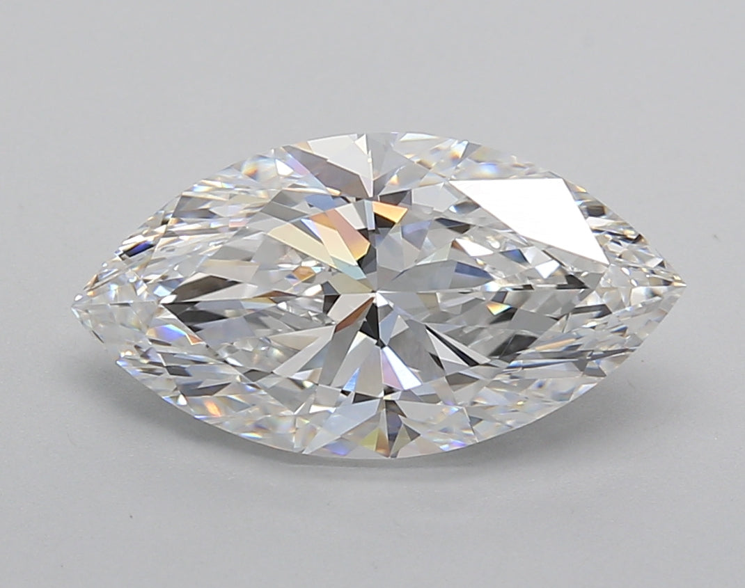 3.00 Carat Marquise Shaped, Excellent Cut, E Color, VS1 Clarity, IGI Certified Lab Grown Diamond