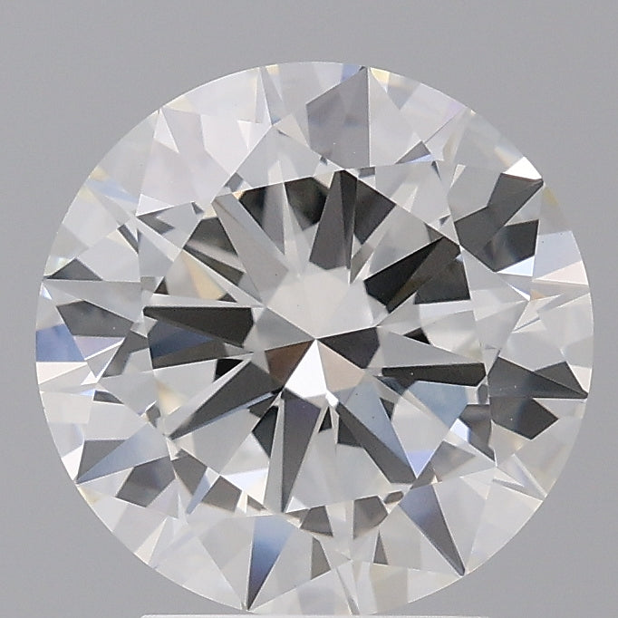 3.07 Carat Round Shaped, Excellent Cut, F Color, VVS2 Clarity, IGI Certified Lab Grown Diamond