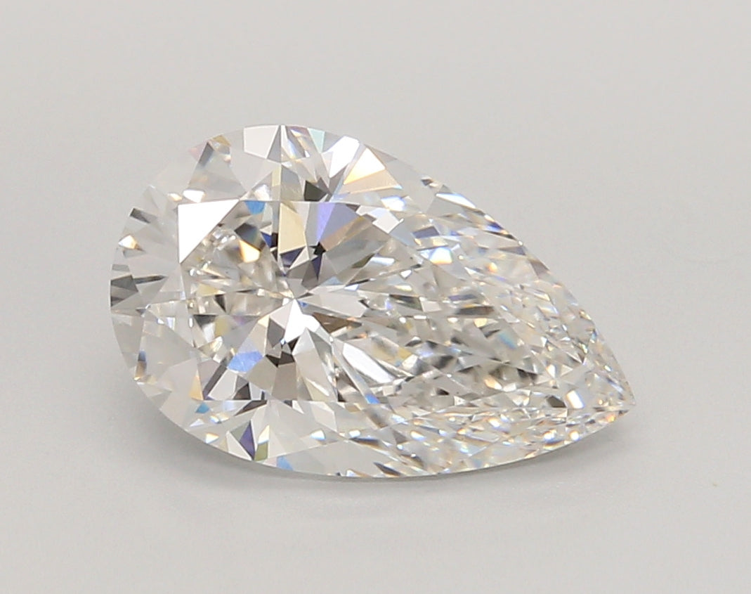 3.07 Carat Pear Shaped, Ideal Cut, F Color, VS1 Clarity, IGI Certified Lab Grown Diamond