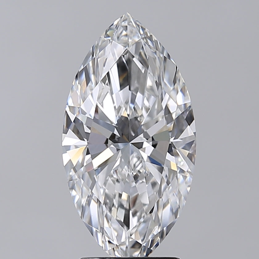 3.01 Carat Marquise Shaped, Excellent Cut, D Color, VVS2 Clarity, IGI Certified Lab Grown Diamond