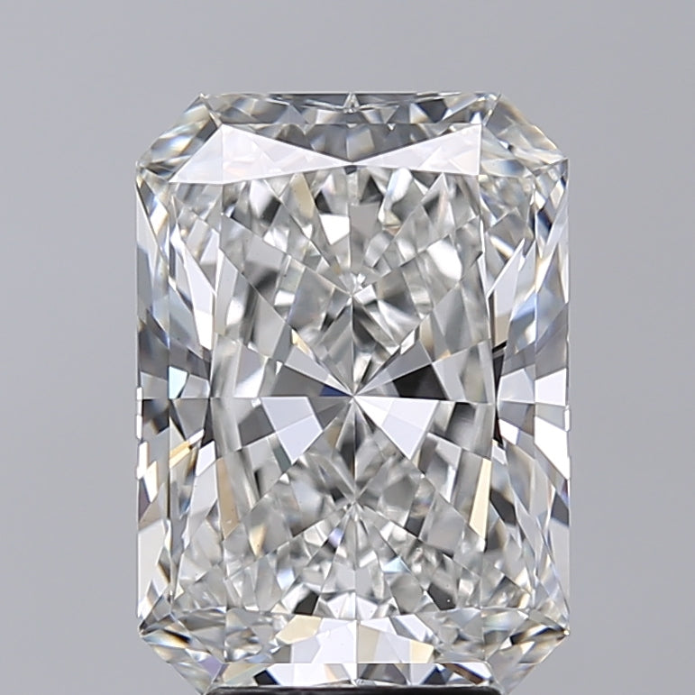 4.67 Carat Radiant Shaped, Excellent Cut, F Color, VVS2 Clarity, IGI Certified Lab Grown Diamond