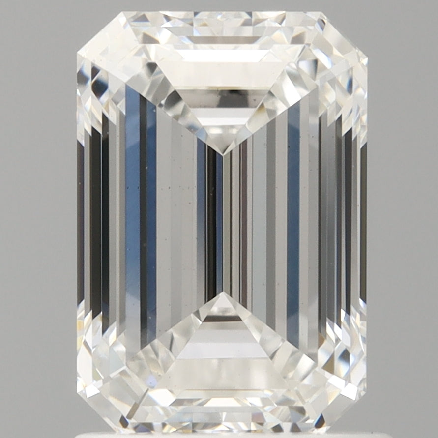 1.50 Carat Emerald Shaped, Ideal Cut, E Color, VVS2 Clarity, IGI Certified Lab Grown Diamond