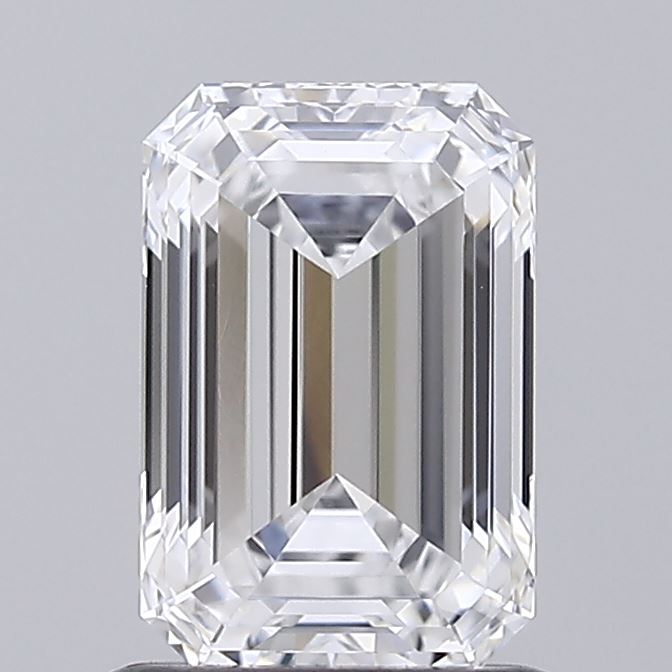 1.07 Carat Emerald Shaped, Ideal Cut, D Color, VVS2 Clarity, IGI Certified Lab Grown Diamond