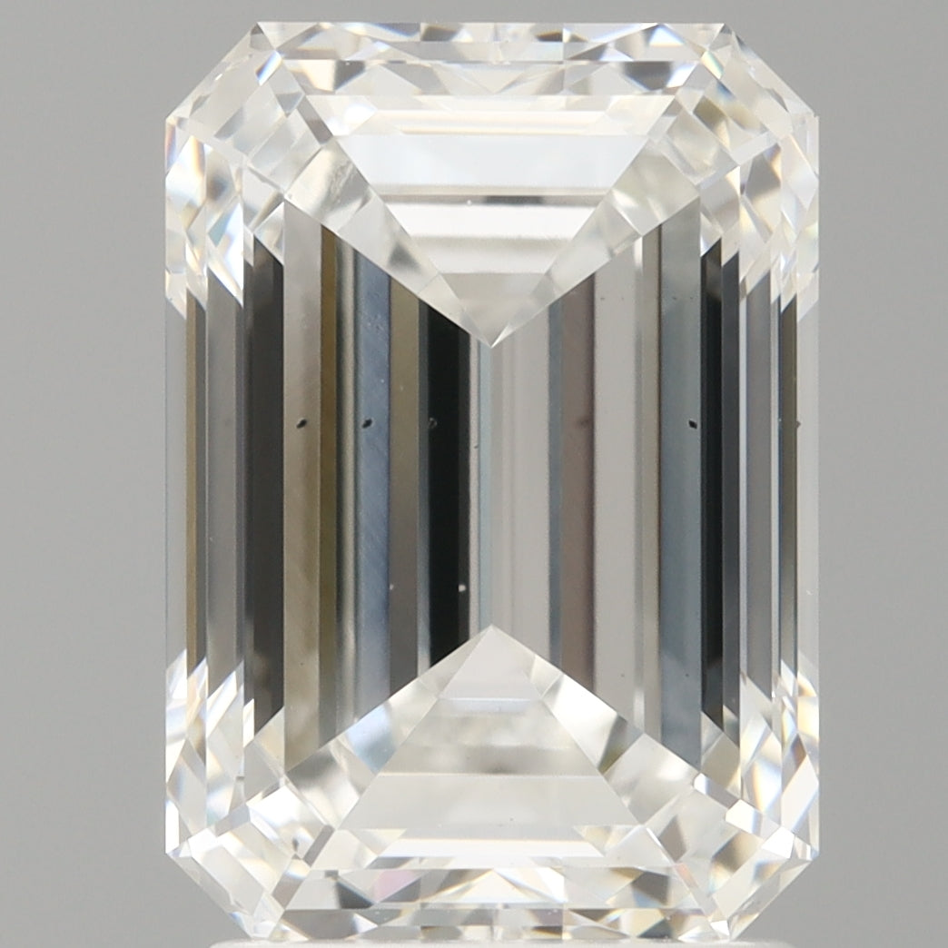 2.56 Carat Emerald Shaped, Ideal Cut, E Color, VS2 Clarity, IGI Certified Lab Grown Diamond
