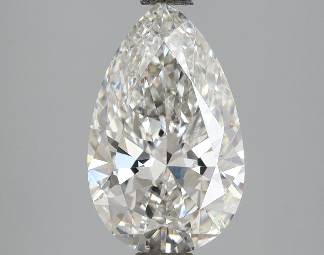 2.52 Carat Pear Shaped, Excellent Cut, F Color, VS1 Clarity, IGI Certified Lab Grown Diamond