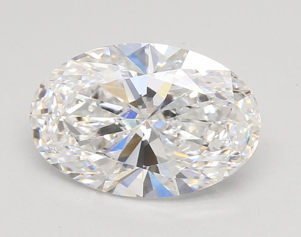 3.08 Carat Oval Shaped, Ideal Cut, E Color, IF Clarity, IGI Certified Lab Grown Diamond
