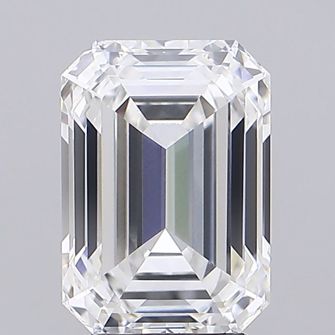 4.06 Carat Emerald Shaped, Ideal Cut, E Color, VVS2 Clarity, IGI Certified Lab Grown Diamond