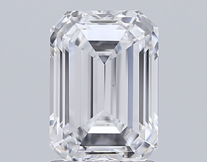 1.69 Carat Emerald Shaped, Ideal Cut, D Color, VS1 Clarity, IGI Certified Lab Grown Diamond