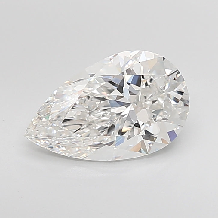 4.03 Carat Pear Shaped, Excellent Cut, F Color, VVS2 Clarity, IGI Certified Lab Grown Diamond