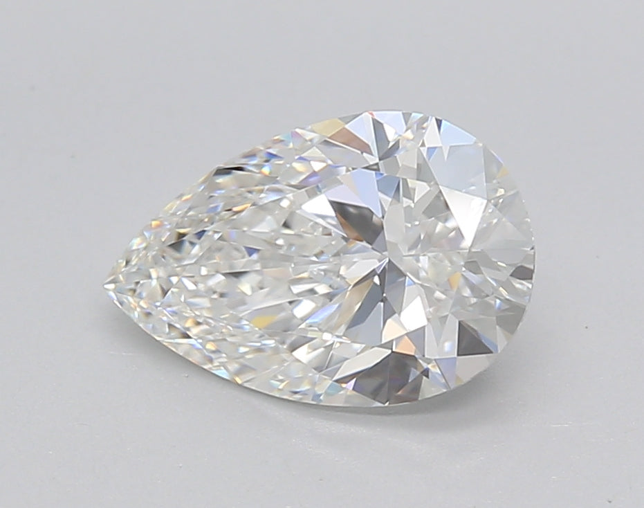 1.52 Carat Pear Shaped, Ideal Cut, E Color, VVS2 Clarity, IGI Certified Lab Grown Diamond