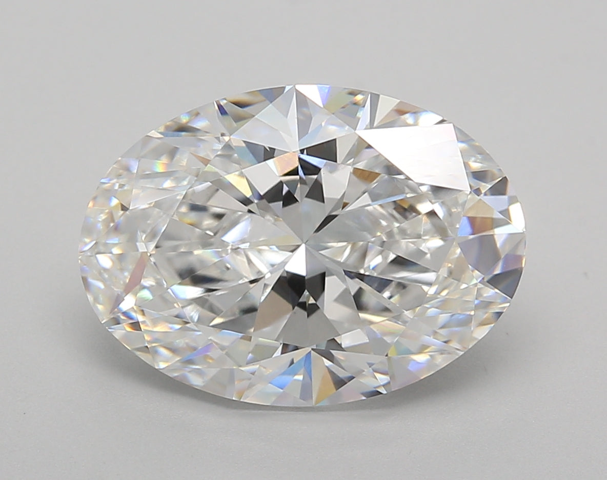 5.02 Carat Oval Shaped, Excellent Cut, D Color, VVS2 Clarity, IGI Certified Lab Grown Diamond