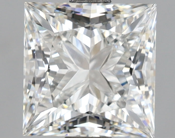 2.55 Carat Princess Shaped, Ideal Cut, F Color, VVS2 Clarity, IGI Certified Lab Grown Diamond