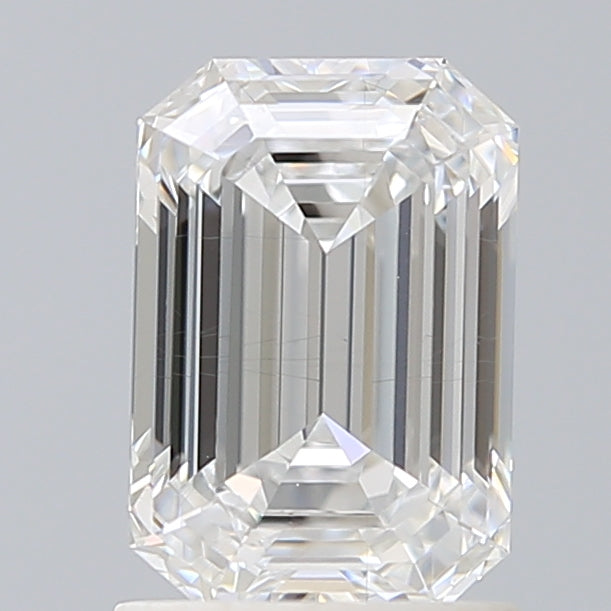1.53 Carat Emerald Shaped, Ideal Cut, D Color, VS2 Clarity, IGI Certified Lab Grown Diamond