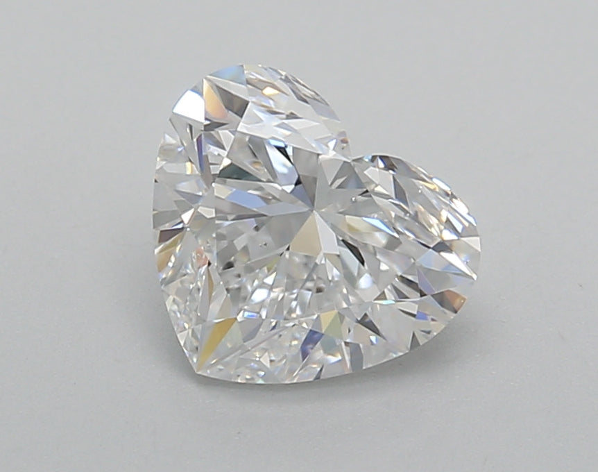 1.50 Carat Heart Shaped, Very Good Cut, D Color, VS2 Clarity, IGI Certified Lab Grown Diamond