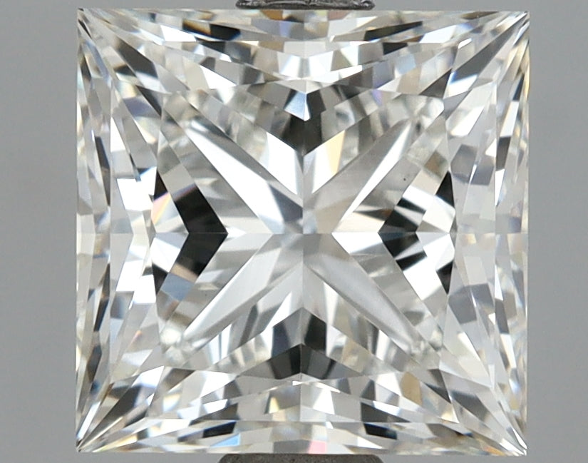 3.07 Carat Princess Shaped, Ideal Cut, G Color, VVS2 Clarity, IGI Certified Lab Grown Diamond