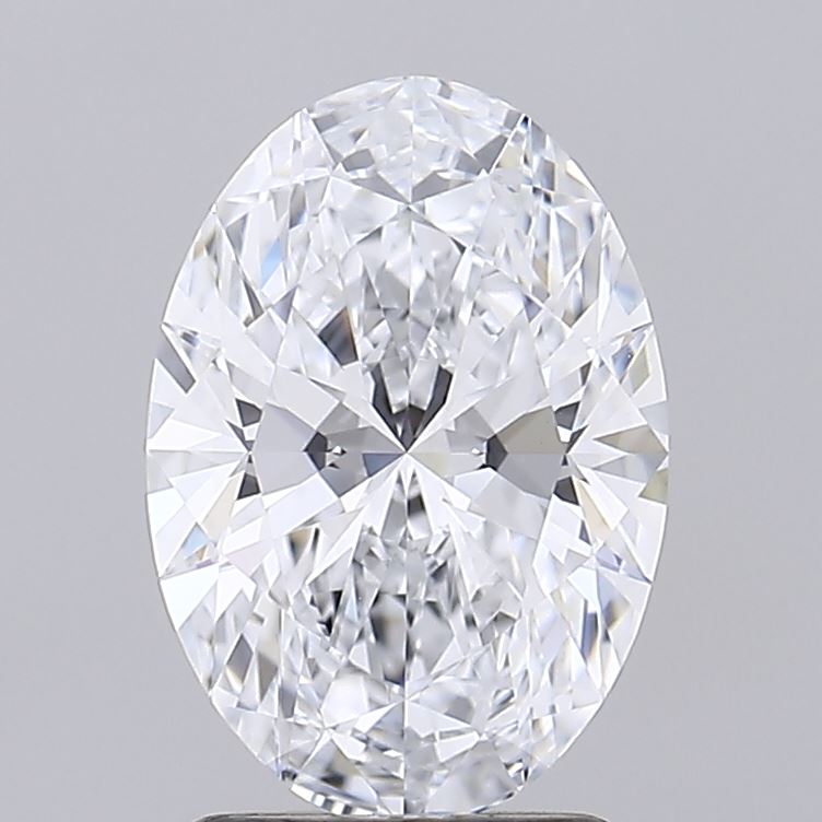 2.09 Carat Oval Shaped, Ideal Cut, E Color, IF Clarity, IGI Certified Lab Grown Diamond
