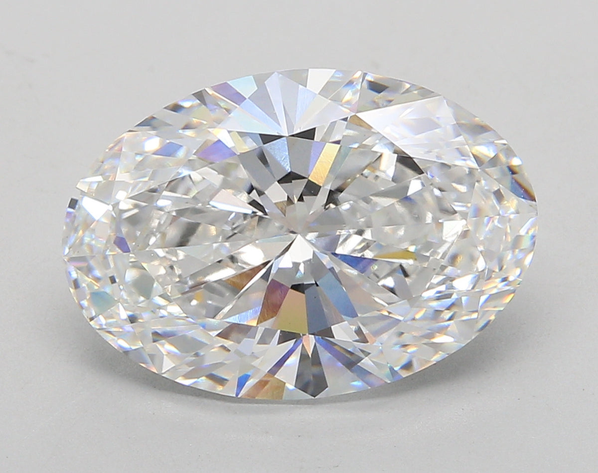 8.04 Carat Oval Shaped, Ideal Cut, D Color, VVS2 Clarity, IGI Certified Lab Grown Diamond