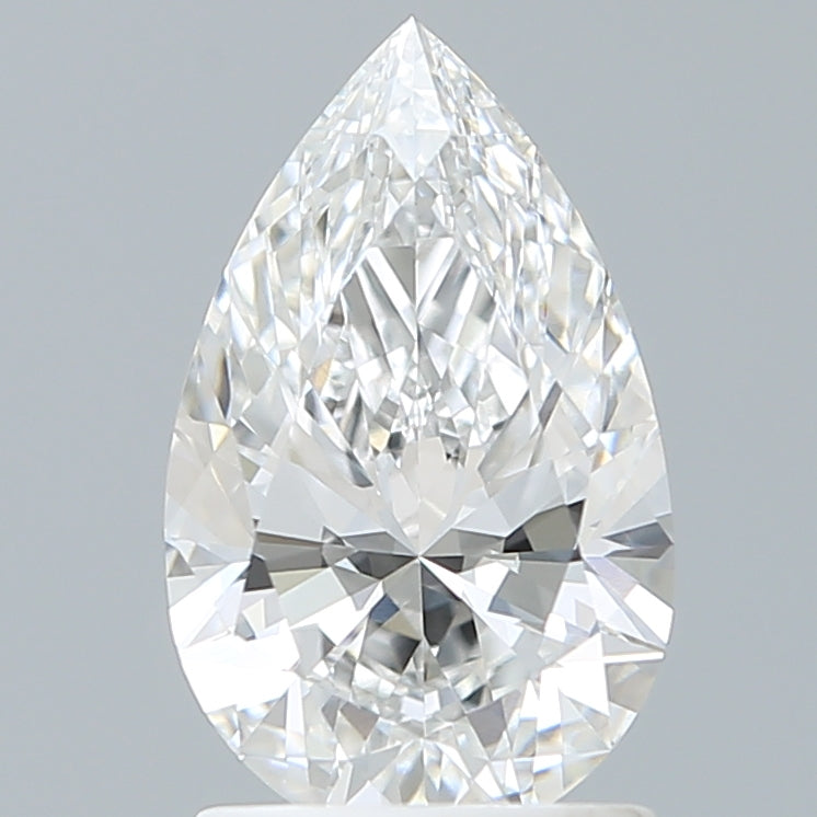 1.53 Carat Pear Shaped, Ideal Cut, D Color, VVS2 Clarity, IGI Certified Lab Grown Diamond