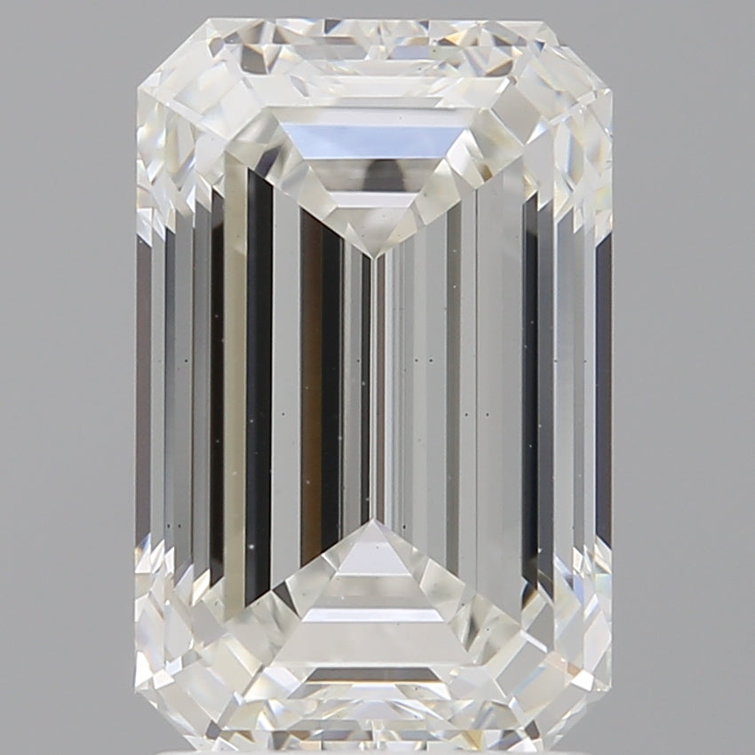2.58 Carat Emerald Shaped, Ideal Cut, F Color, VS1 Clarity, IGI Certified Lab Grown Diamond