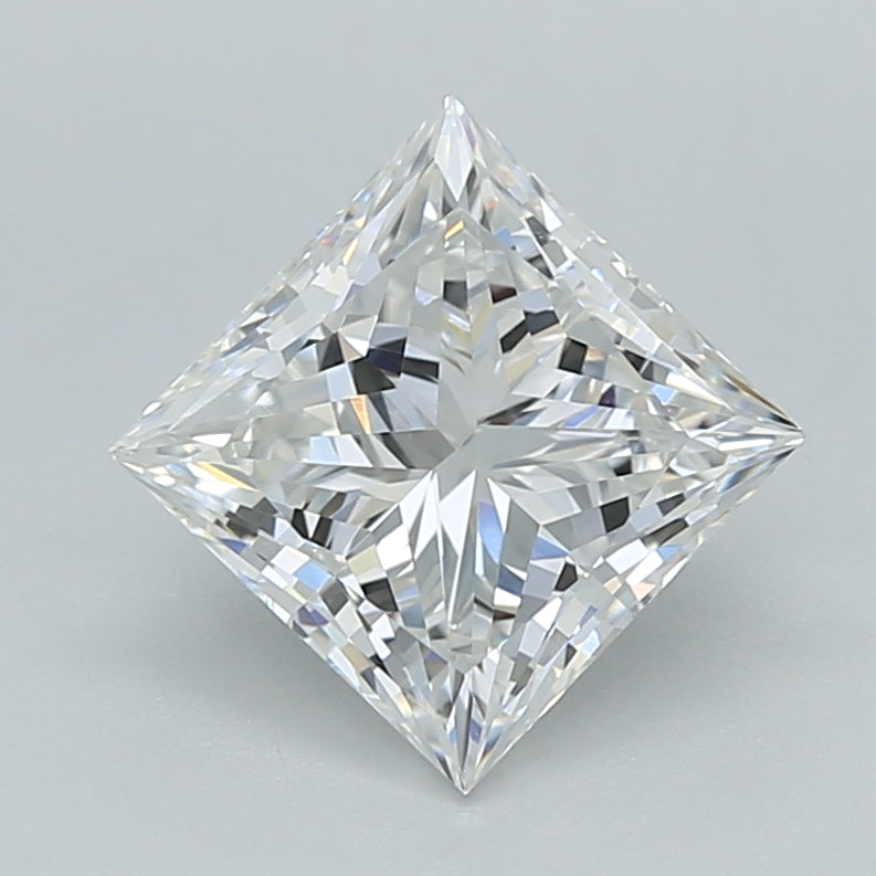 1.88 Carat Princess Shaped, Excellent Cut, E Color, VVS2 Clarity, IGI Certified Lab Grown Diamond