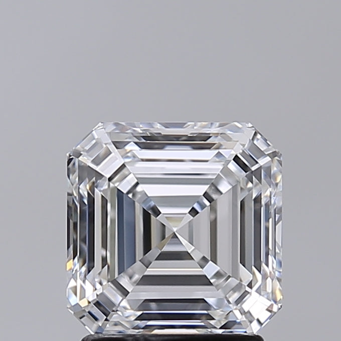 2.02 Carat Asscher Shaped, Very Good Cut, D Color, VVS2 Clarity, IGI Certified Lab Grown Diamond