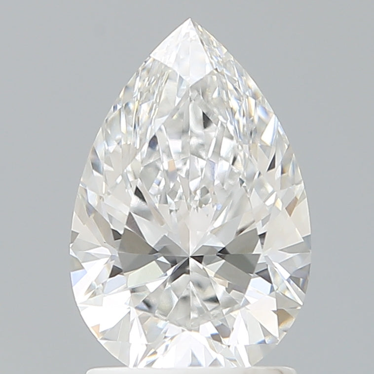 1.75 Carat Pear Shaped, Ideal Cut, E Color, VVS2 Clarity, IGI Certified Lab Grown Diamond