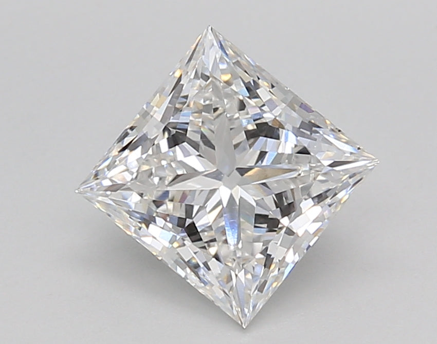 1.52 Carat Princess Shaped, Excellent Cut, E Color, VS1 Clarity, IGI Certified Lab Grown Diamond