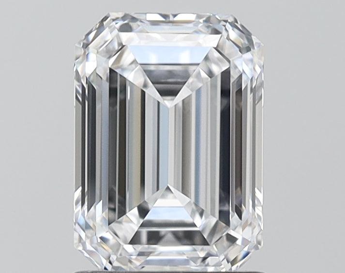 1.69 Carat Emerald Shaped, Ideal Cut, D Color, VVS1 Clarity, IGI Certified Lab Grown Diamond