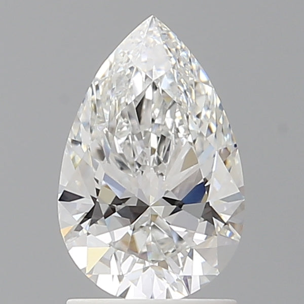 1.55 Carat Pear Shaped, Ideal Cut, E Color, VVS2 Clarity, IGI Certified Lab Grown Diamond
