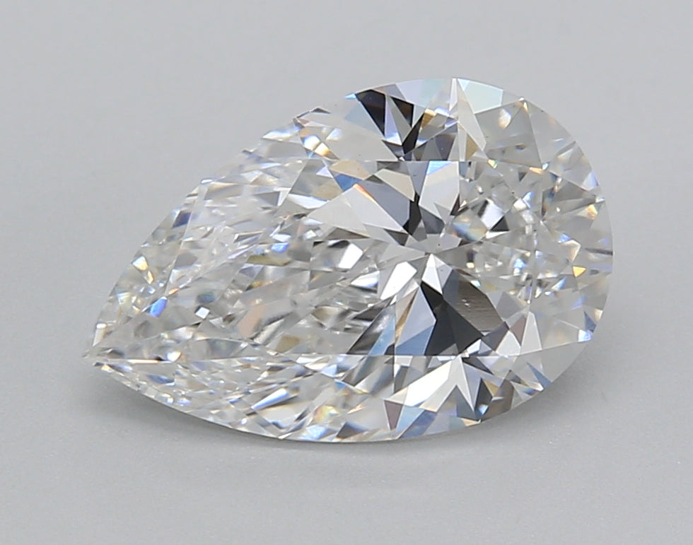2.68 Carat Pear Shaped, Excellent Cut, E Color, VS1 Clarity, IGI Certified Lab Grown Diamond