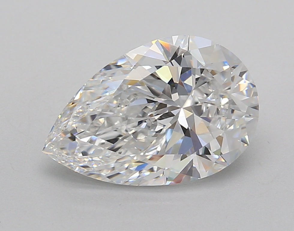 2.52 Carat Pear Shaped, Very Good Cut, D Color, VVS2 Clarity, IGI Certified Lab Grown Diamond