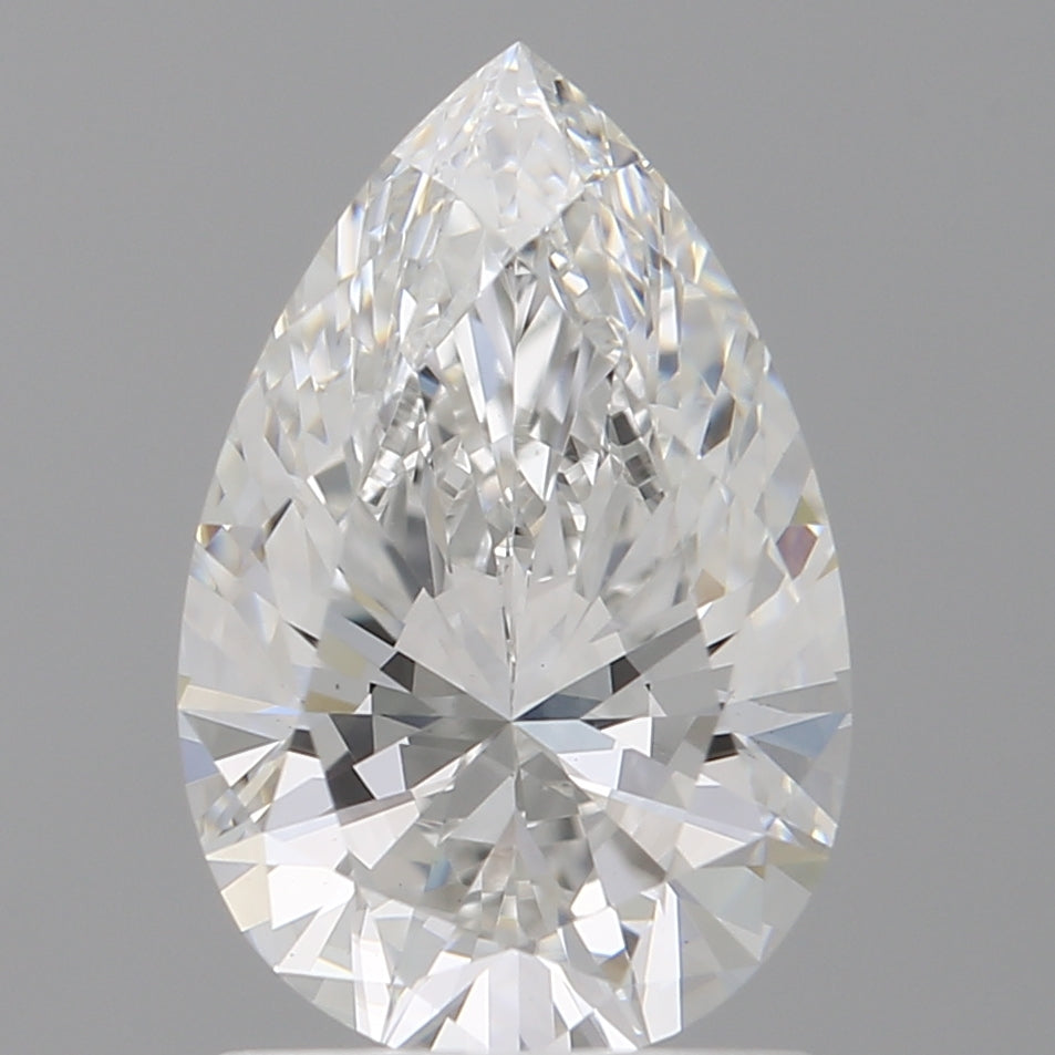 1.59 Carat Pear Shaped, Ideal Cut, E Color, VS1 Clarity, IGI Certified Lab Grown Diamond