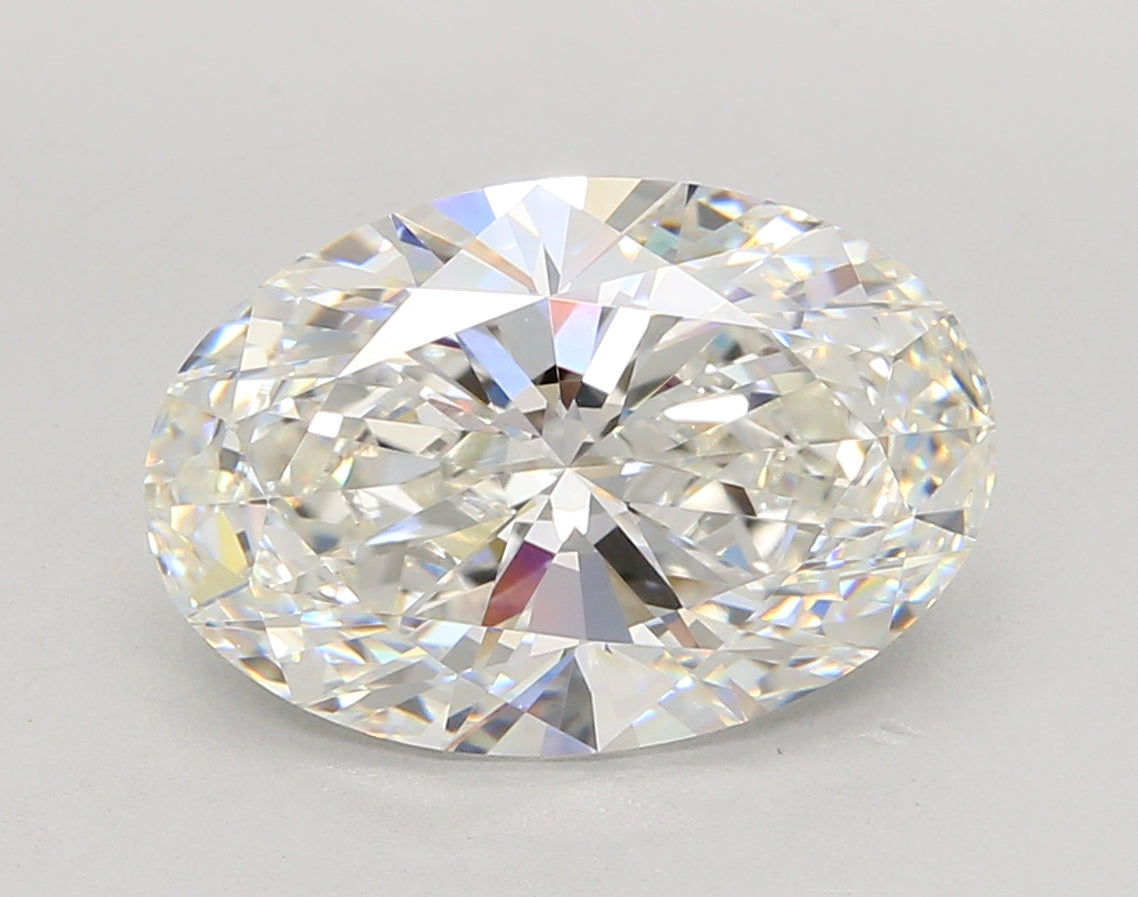 5.05 Carat Oval Shaped, Ideal Cut, F Color, VVS1 Clarity, IGI Certified Lab Grown Diamond